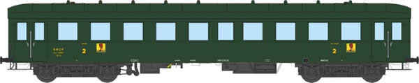 REE Modeles VB-36100 - French SNCF BASTILLE Bmyf Green 306, SNCF Era III N°14906 LOGO BANANIA
